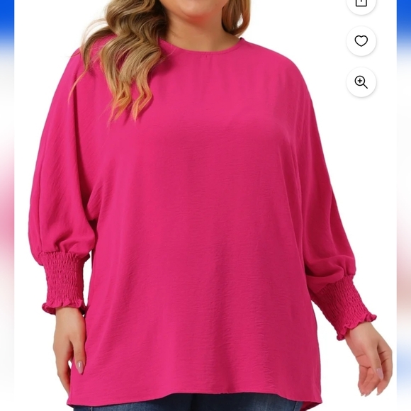Agnes Orinda Tops - Agnes Orinda Hot Pink Oversized Tunic Blouse. NWT